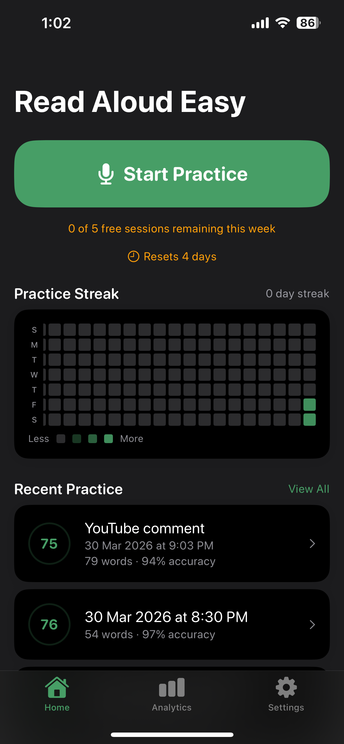 Read Aloud Easy app screenshot